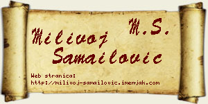 Milivoj Samailović vizit kartica